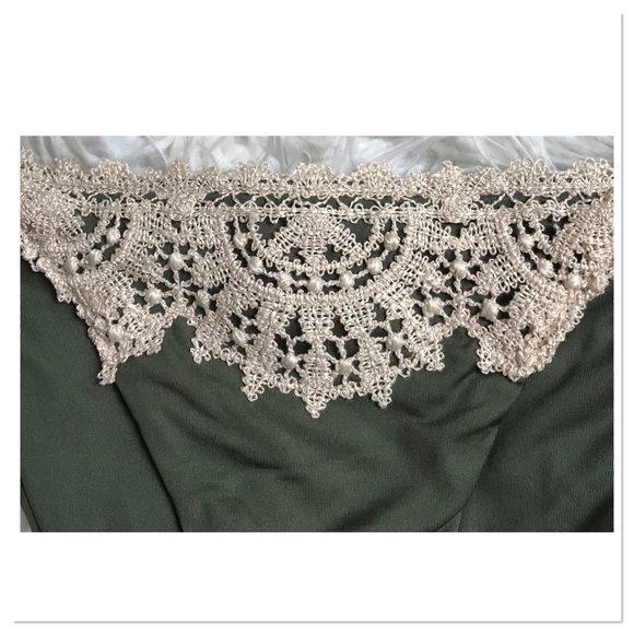 Blue Life Swim Eclipse Bikini Bottoms Fern Green Crochet Detail Boho Size Medium - Picture 2 of 10